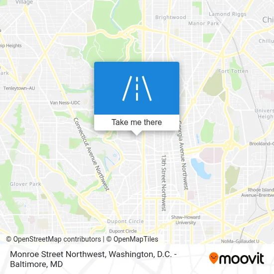 Monroe Street Northwest map