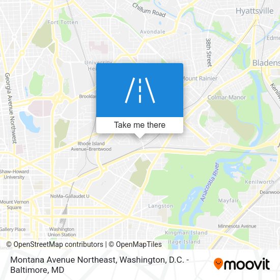 Mapa de Montana Avenue Northeast