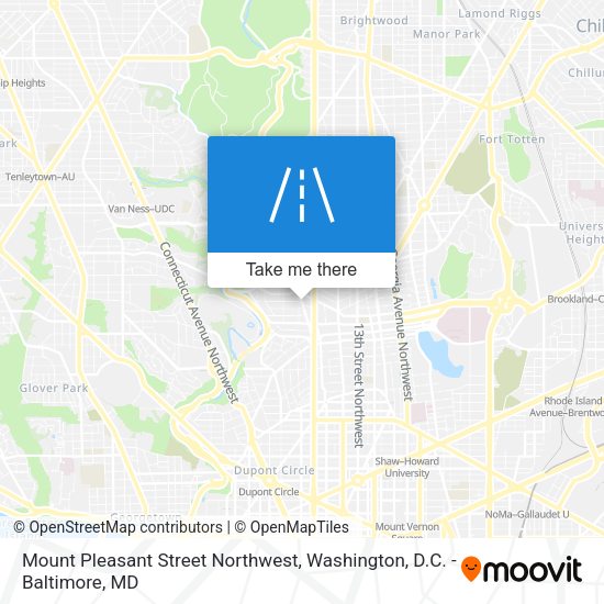 Mount Pleasant Street Northwest map