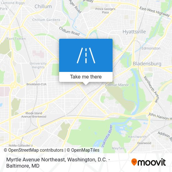 Myrtle Avenue Northeast map
