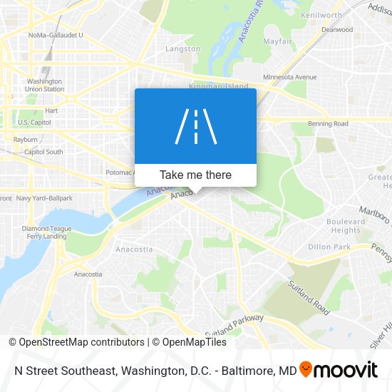 Mapa de N Street Southeast