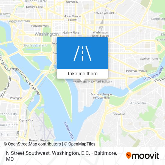 Mapa de N Street Southwest