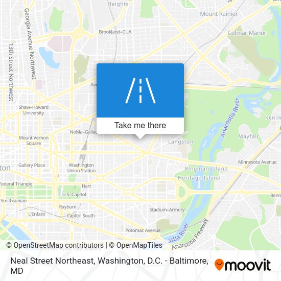 Neal Street Northeast map