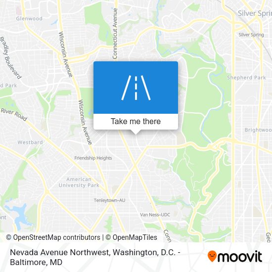 Nevada Avenue Northwest map