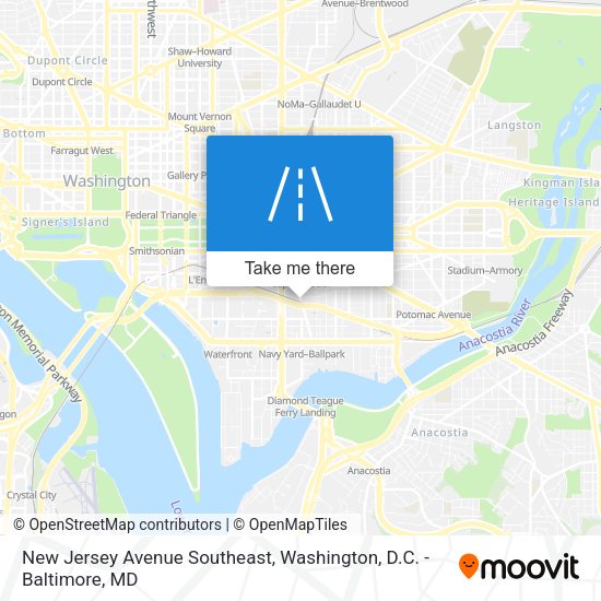 New Jersey Avenue Southeast map