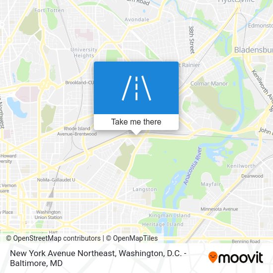 Mapa de New York Avenue Northeast