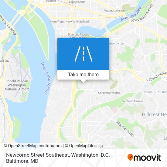 Newcomb Street Southeast map