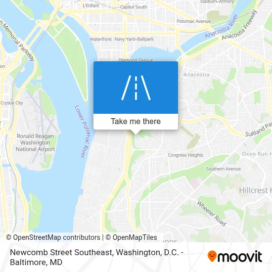 Newcomb Street Southeast map