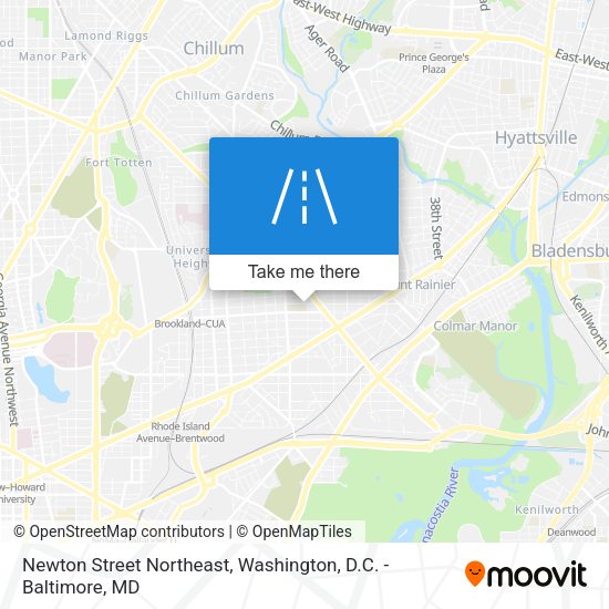 Newton Street Northeast map