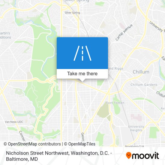 Mapa de Nicholson Street Northwest