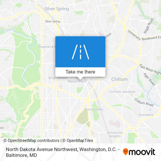 Mapa de North Dakota Avenue Northwest