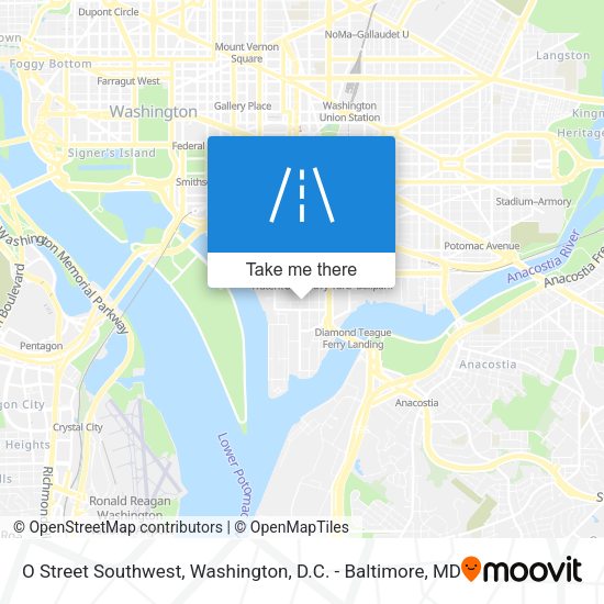 O Street Southwest map