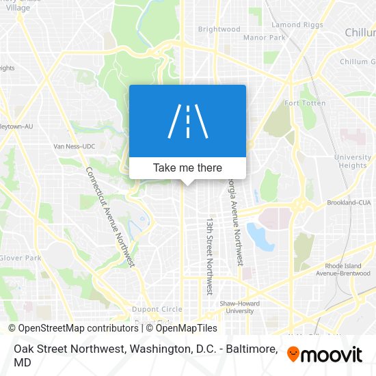 Mapa de Oak Street Northwest