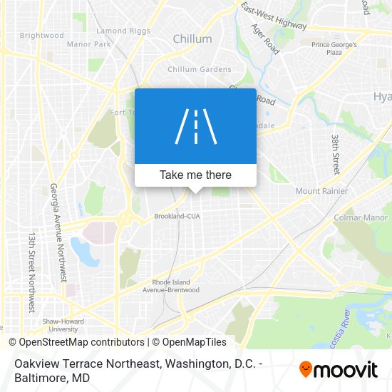 Oakview Terrace Northeast map