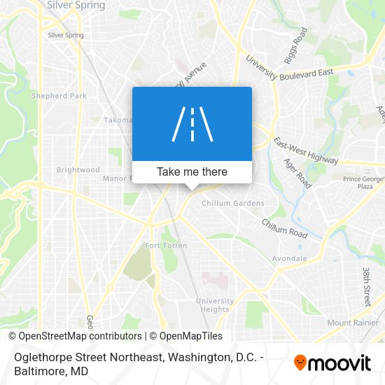 Mapa de Oglethorpe Street Northeast