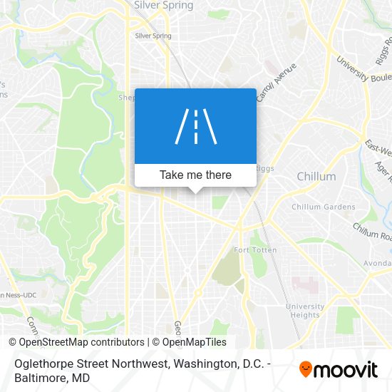 Oglethorpe Street Northwest map