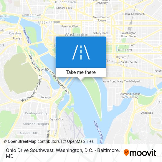 Mapa de Ohio Drive Southwest
