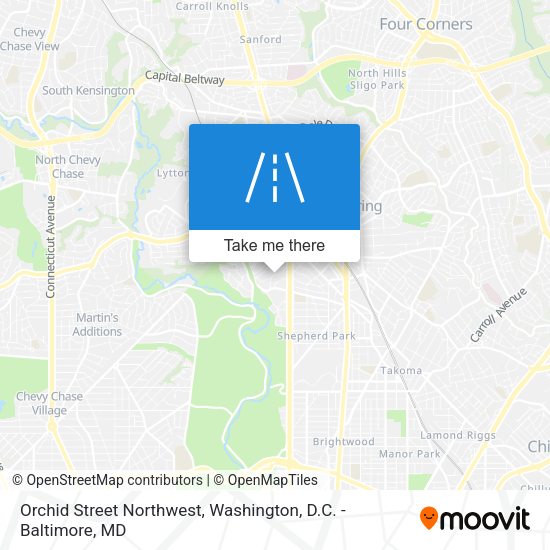 Mapa de Orchid Street Northwest
