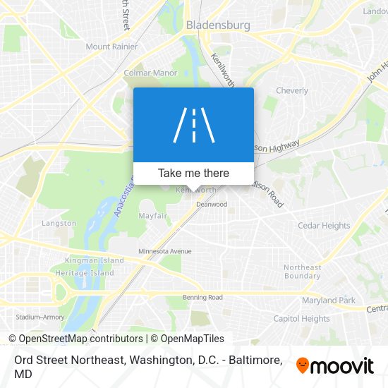 Mapa de Ord Street Northeast