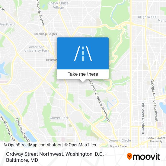Ordway Street Northwest map