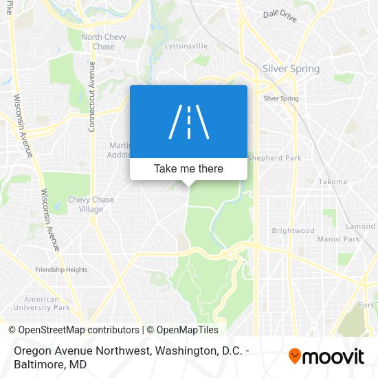 Oregon Avenue Northwest map
