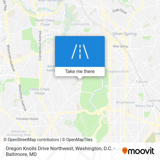 Oregon Knolls Drive Northwest map