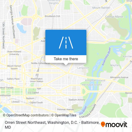 Orren Street Northeast map