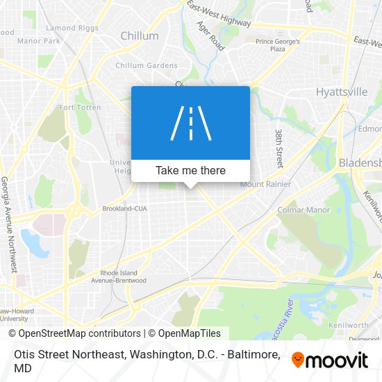 Mapa de Otis Street Northeast