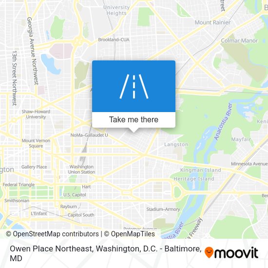 Mapa de Owen Place Northeast