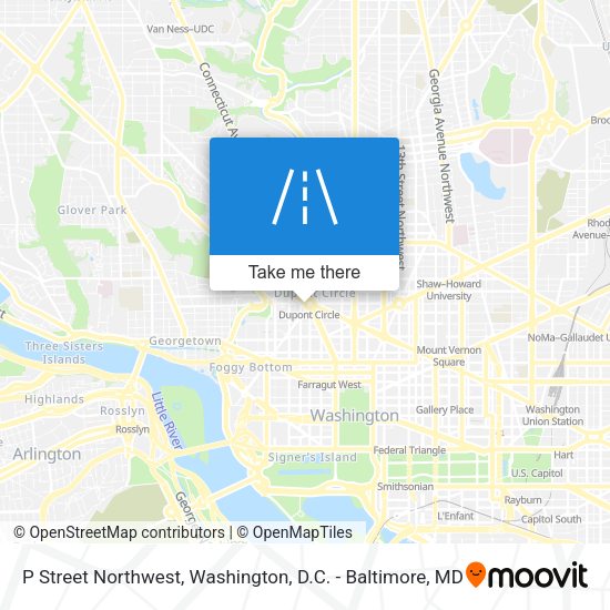 Mapa de P Street Northwest