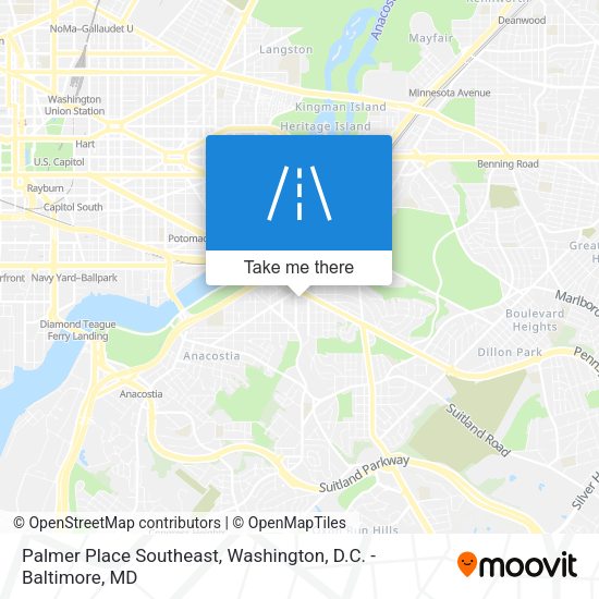 Mapa de Palmer Place Southeast