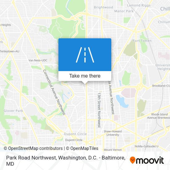 Mapa de Park Road Northwest