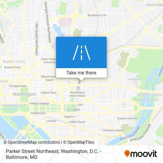 Parker Street Northeast map