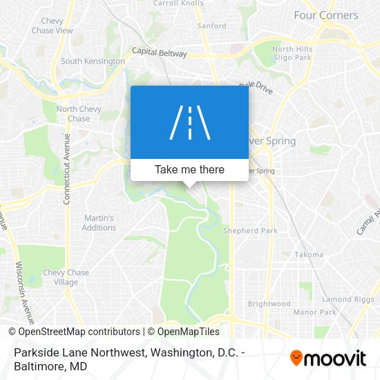 Parkside Lane Northwest map
