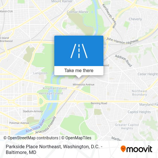 Parkside Place Northeast map