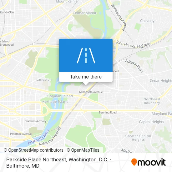 Parkside Place Northeast map