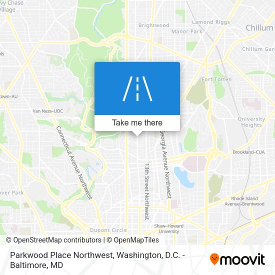 Parkwood Place Northwest map