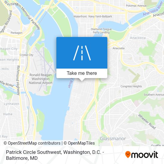 Patrick Circle Southwest map