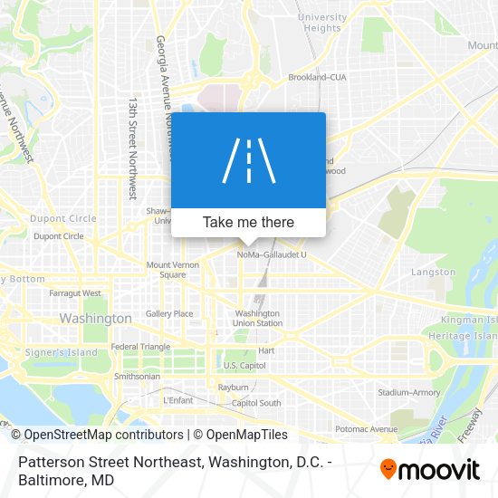 Mapa de Patterson Street Northeast
