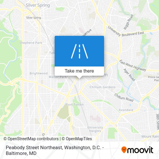 Peabody Street Northeast map