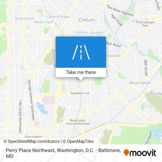 Perry Place Northeast map