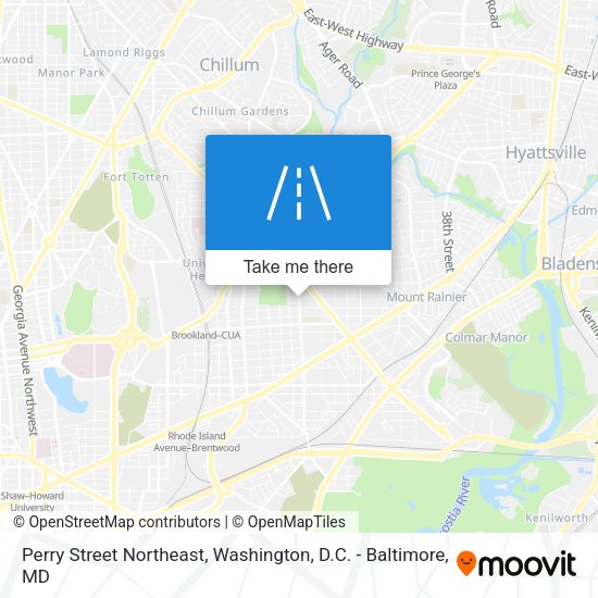 Mapa de Perry Street Northeast