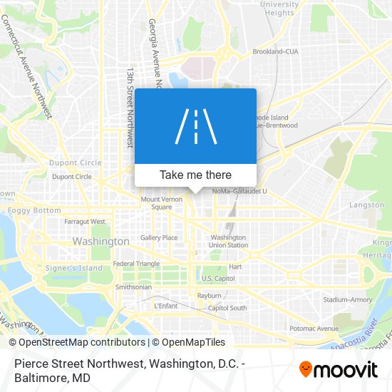 Pierce Street Northwest map