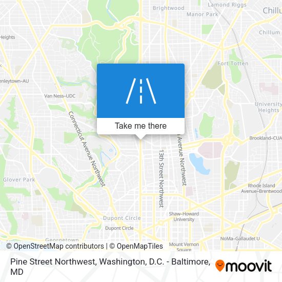 Mapa de Pine Street Northwest