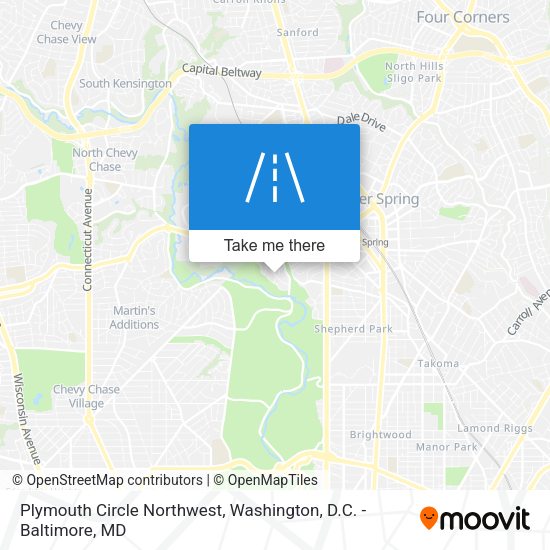 Plymouth Circle Northwest map