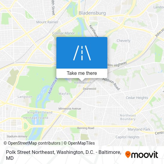 Mapa de Polk Street Northeast
