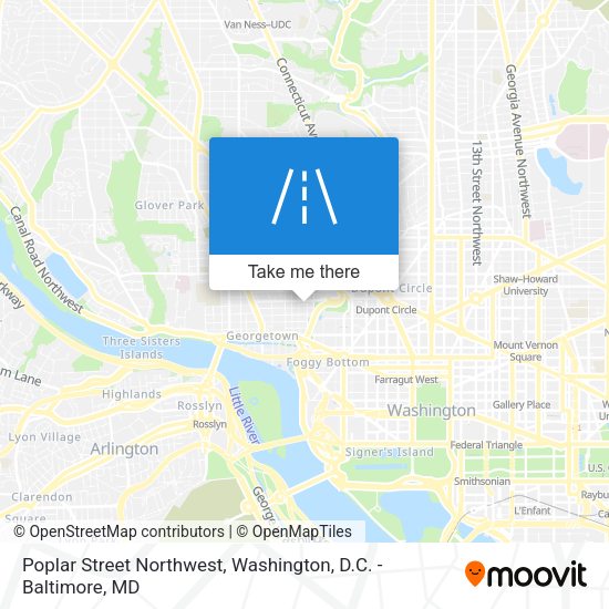 Poplar Street Northwest map