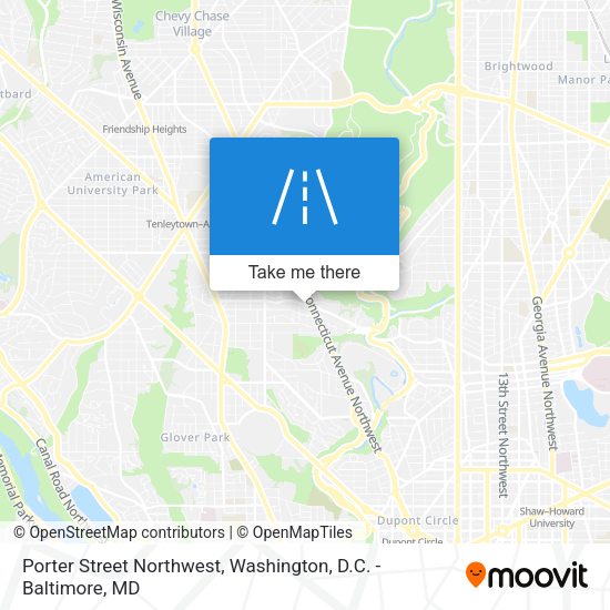 Mapa de Porter Street Northwest