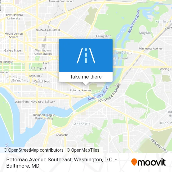 Potomac Avenue Southeast map