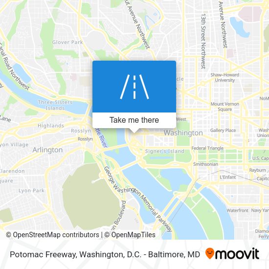 Potomac Freeway map